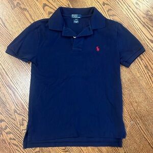 Ralph Lauren Polo Boys Navy Blue Short Sleeve Polo Shirt Size Small 8